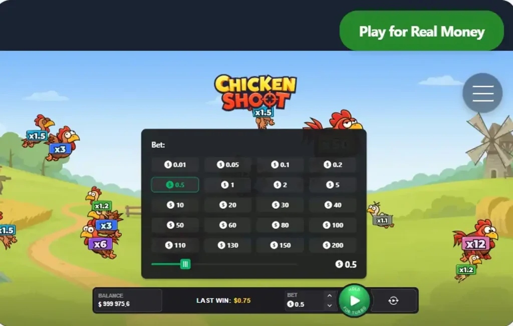Chicken Shoot juego de casino